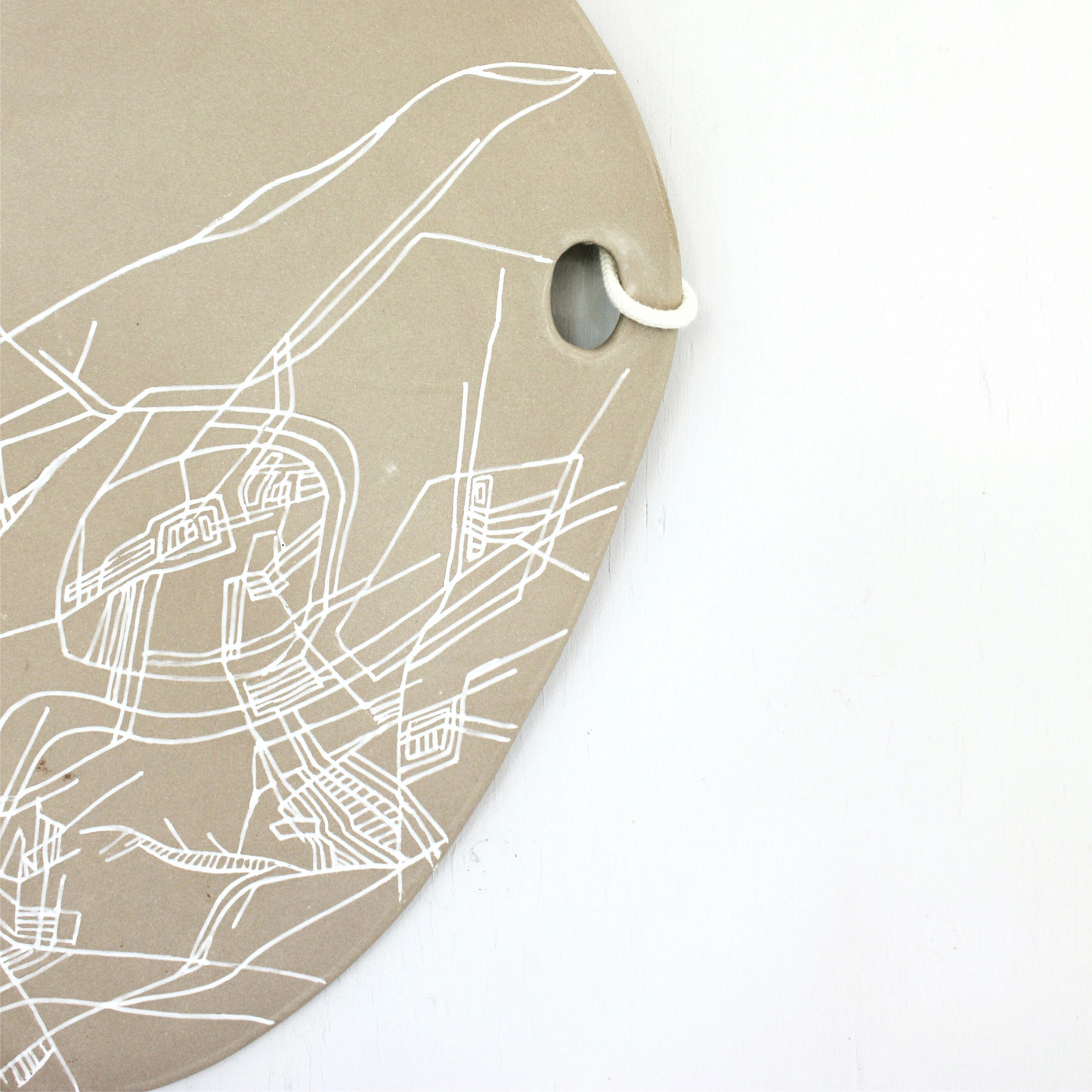 'Lines in Sand' Map Artwork Platters