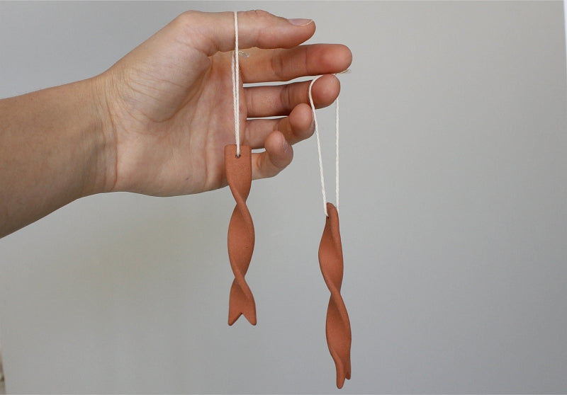 'Clay Christmas' Terracotta Ribbon Twist