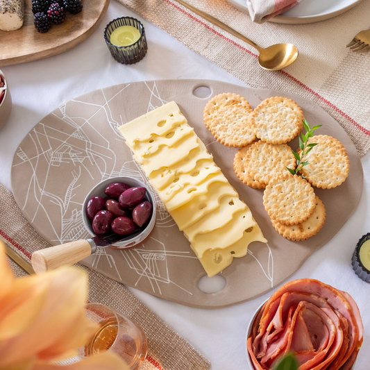 'Lines in Sand' Map Cheese Platter